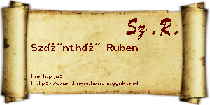 Szánthó Ruben névjegykártya